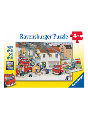 Ravensburger Puzzle Bomberos 2x24 Caramba,,hi-res