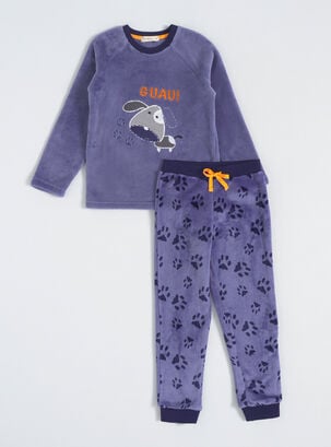 Pijama Coral Fleece Niño,Diseño 1,hi-res