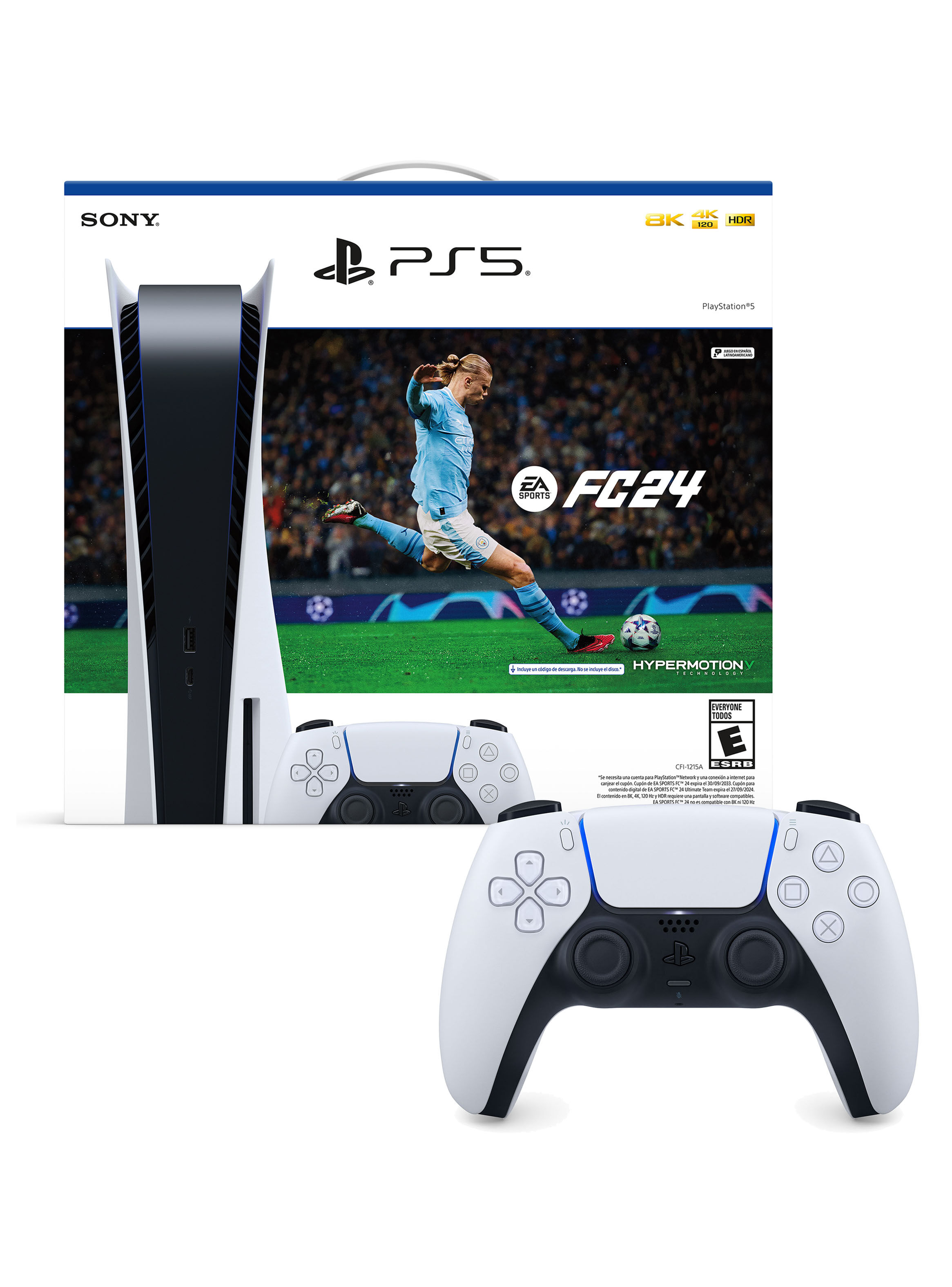 Consola PS5 + EA Sports FC 24 + Control DualSense PS5 - Consolas