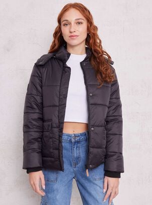 Parka Quilted,Negro,hi-res