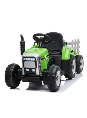 Tractor con Remolque Batería 12V Verde,,hi-res