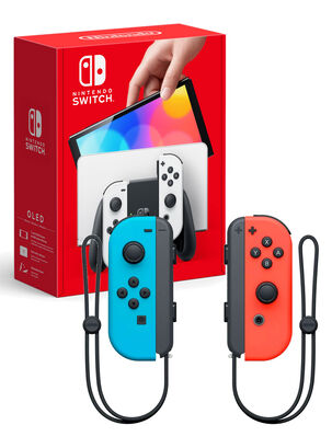 Consola Nintendo Switch OLED Blanca + Control Joy-Con Neon,,hi-res