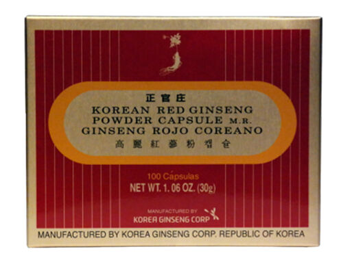 Vitamina Korean Red Ginseng Energizante Rojo 100 Cápsulas Korean and Ginseng                    ,,hi-res