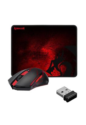 Pack Gamer Mouse Inalambrico 2.4 Ghz + Pad Redragon 33x26cm,hi-res