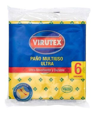 Paño Multiuso Ultra X6 Ultra Absorbente Amarillo Virutex,hi-res