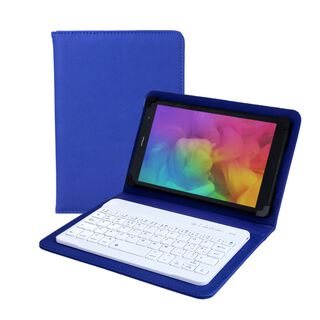 Funda para Tablet con teclado Bluetooth - Azul,hi-res
