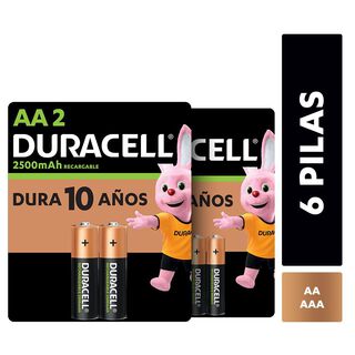 Pack Pilas recargables Duracell AAAx4 + AAx2,hi-res