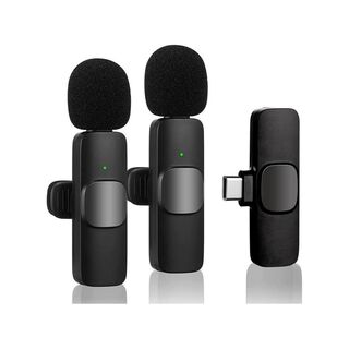 Dos Mini Micrófono K9 Inalámbrico Para Celular Tipo C,hi-res