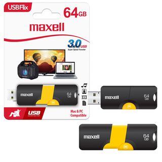 Pendrive USB 3.0 64GB Maxell Flix Compatible MAC y Windows,hi-res