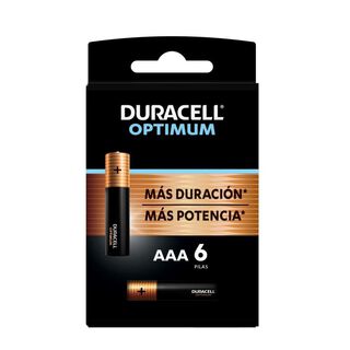 Pack 6 Pilas Duracell Alcalina AAA Optimum,hi-res