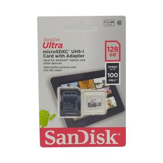 Tarjeta de memoria SanDisk Ultra con adaptador SD 128GB,hi-res