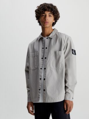 Camisa Essentials Ripstop Gris Calvin Klein,hi-res