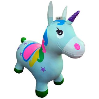 Pony Unicornio Saltarín - CELESTE - Incluye Luz y Sonido,hi-res