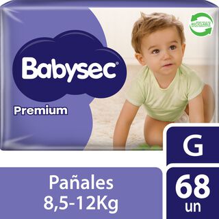 Pañales De Bebé Babysec Premium Flexiprotect 68 Un G,hi-res