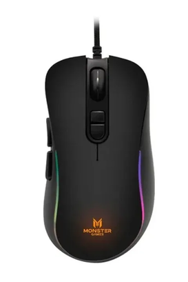 Mouse Gamer Monster Bold RGB 8000 DPI 1.5m Negro,hi-res