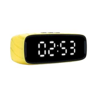 Parlante Bluetooth Inalámbrico Con Reloj/alarma Tipo Espejo - amarillo,hi-res