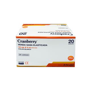 Venda Gasa Elasticada 10cm X 4m Blanco Cranberry 20 Unds,hi-res