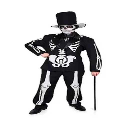 Disfraz Esqueleto Halloween Adulto Talla S W-24337S Welife,hi-res