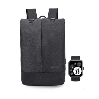 Pack Smartwatch 206 mini Black + Mochila Antirrobo Lhotse,hi-res