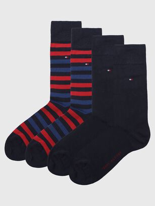 Pack De 2 Pares Socks Duo Stripe Azul Tommy Hilfiger,hi-res