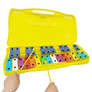Metalofono Musical Tipo Cromático de 25 Placas de Colores,hi-res