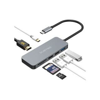 Hub Dusted USB C adaptador Multipuertos 7 en 1 Gris,hi-res