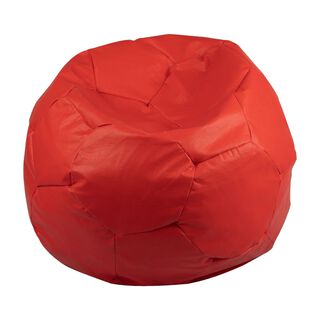 Pouf Pera Futbol Rojo Eco Cuero 120x120x120 Cm,hi-res