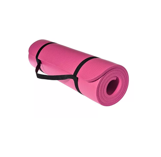 Mat de Yoga 10 mm extra grueso color Rosado + Correa,hi-res