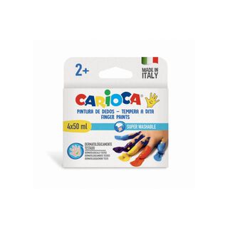 Temperas Para Pintar Con Dedos 4 Colores Carioca - PS,hi-res