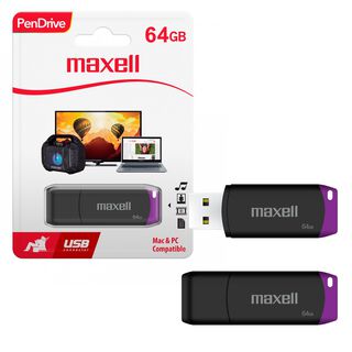 Pendrive 64GB Maxell USBPD-64 USB Compatible MAC y Windows,hi-res