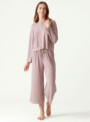 Pijama de Mujer Rib Burdeo,hi-res