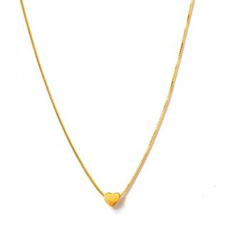 Collar Mini Corazón Enchapado Oro 18K,hi-res