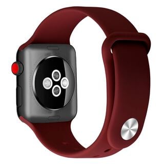 Correa Boton Compatible Iwatch Apple Watch Vinotinto 42-44-45MM,hi-res