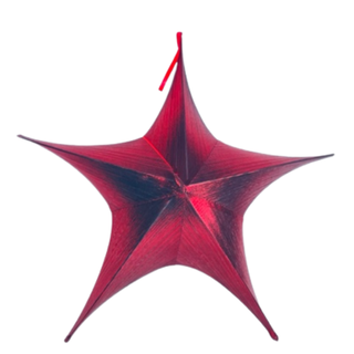 Estrella De Genero De Metal Roja 65cm,hi-res