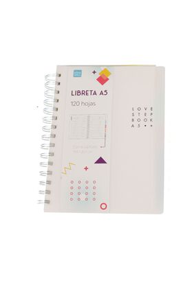 Libreta Blanco 15.5x20.5cm Anillada (120 Hojas),hi-res