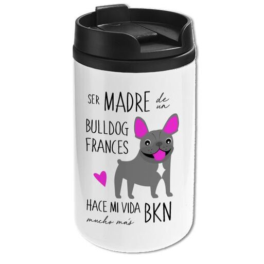 Mug Mini Blanco - Bull Dog Frances  Gris,hi-res
