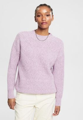 Sweater De Punto Mouliné Mujer Esprit,hi-res