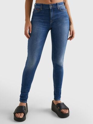 Jeans Nora De Talle Medio Skinny Azul Tommy Jeans,hi-res
