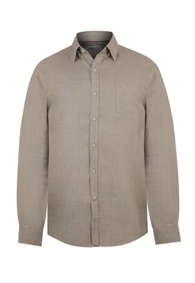 Camisa Lino Hombre Linen Beige/Crudo,hi-res