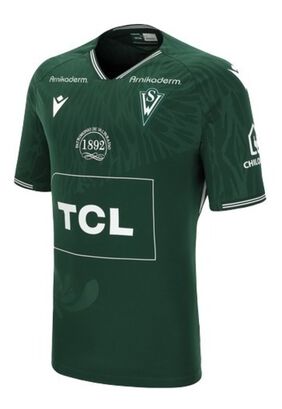 Camiseta Santiago Wanderers 2022 Local Verde Macron Nueva,hi-res