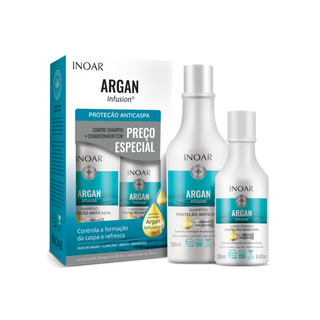 Pack INOAR Argan Infusion Anticaspa Shampoo 500 ml + Acondicionador 250 ml,hi-res
