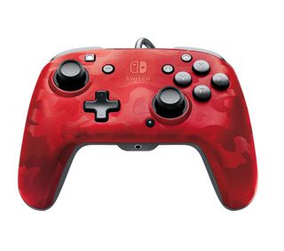 Contol Nintendo Switch Faceoff Deluxe +Audio Wired- Red Camo,hi-res