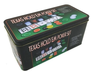 Juego De Mesa 200 Fichas Poker Texas Holden,hi-res