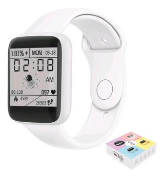 Reloj D20 Inteligente Smartwatch Blanco,hi-res