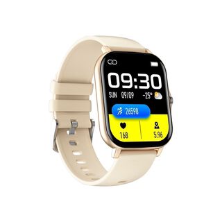 Reloj Inteligente Smartwatch KT18 Dorado,hi-res