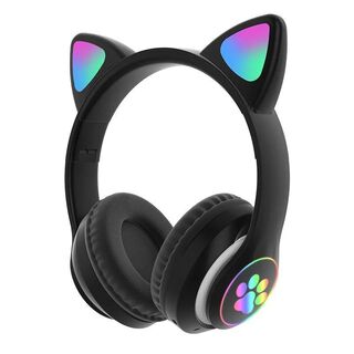 Audífonos inalámbricos Bluetooth RGB Orejas gato,hi-res