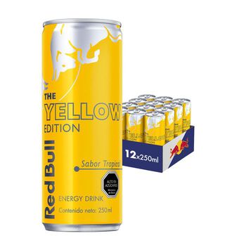 Red Bull Bebida Energética Pack 12 Latas Tropical 250Ml,hi-res