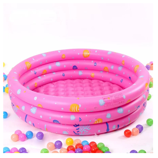 PISCINA INFLABLE 3 ANILLOS COLORES 130 CM - ROSA,hi-res