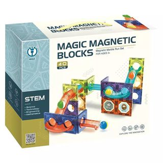 Bloque De Construcción Magnético Con Pista De Bola 40 Pcs Dige Toys,hi-res