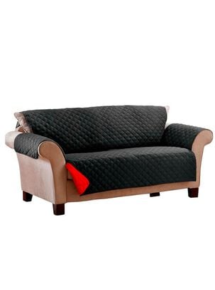 Cobertor sofa 2 cuerpos negro reversible,hi-res